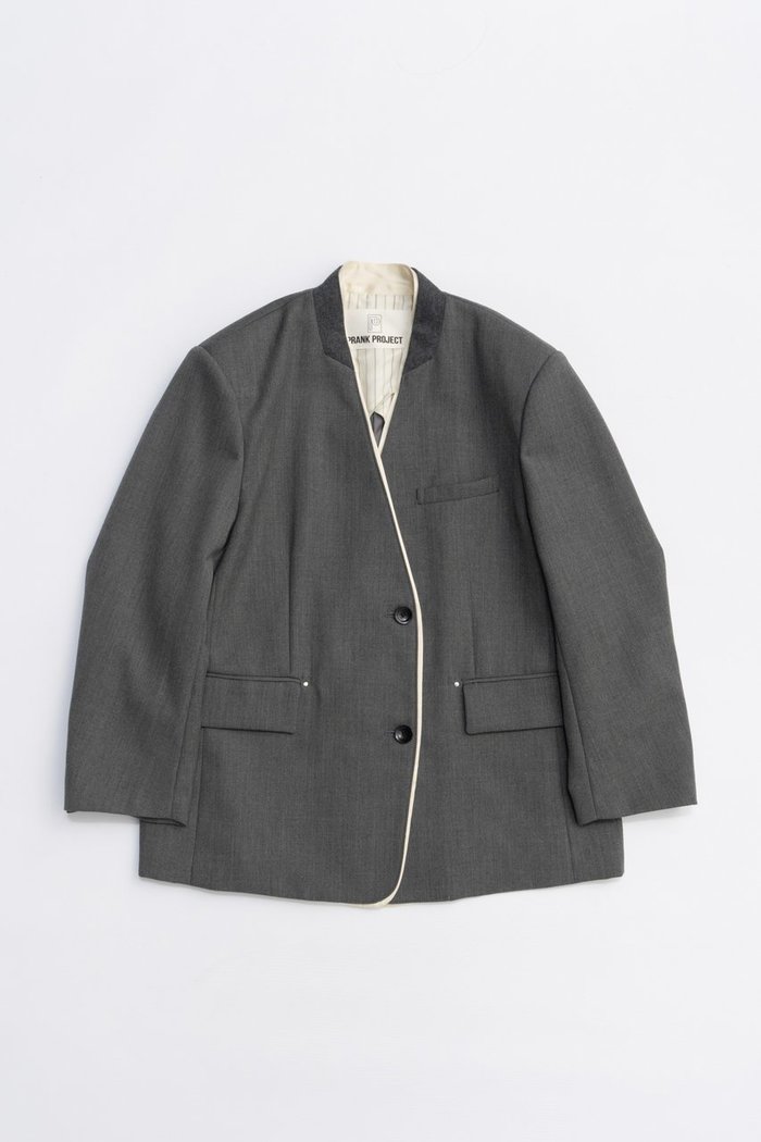 【プランク プロジェクト/PRANK PROJECT】のノーカラービッグジャケット / No Collar Big Jacket インテリア・キッズ・メンズ・レディースファッション・服の通販 founy(ファニー) https://founy.com/ ファッション Fashion レディースファッション Fashion for Women アウター Coat / Outerwear Collection レディースジャケット・軽アウター Jackets 2025年 2025 2025-2026秋冬・A/W Autumn/Winter 2025–26 AW25–26 おすすめ Recommended / Our Picks ジャケット Jacket, Outerwear セットアップ Set-Up, Coordinated Outfit デニム Denim, Jeans Material フロント Front, Front Design ミックス Mix, Mixed Style メタル Metal, Metal Parts ロング Long, Long-Length A/W・秋冬 Autumn/Winter |ID: prp329100004622168 ipo3291000000033169999