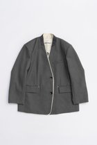 【プランク プロジェクト/PRANK PROJECT】のノーカラービッグジャケット / No Collar Big Jacket GRY(グレー)|ID: prp329100004622168 ipo3291000000033170000