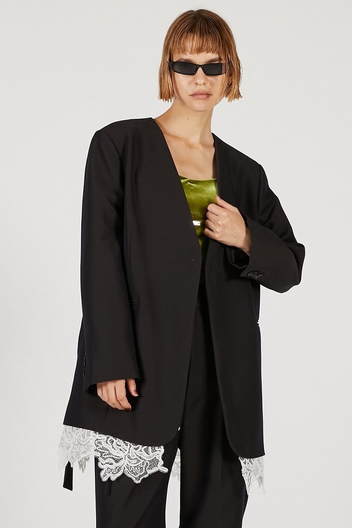 【プランク プロジェクト/PRANK PROJECT】のグランピアンズウールノーカラージャケット / Grand Pianist Wool No-Collar Jacket インテリア・キッズ・メンズ・レディースファッション・服の通販 founy(ファニー) https://founy.com/ ファッション Fashion レディースファッション Fashion for Women アウター Coat / Outerwear Collection レディースジャケット・軽アウター Jackets ノーカラージャケット / シンプル上品コーデ Collarless Jackets シンプル Simple, Minimal ジャケット Jacket, Outerwear トレンド Trend, Trending Now フリル Frill, Ruffle レース Lace, Lace Fabric A/W・秋冬 Autumn/Winter 2025年 2025 2025-2026秋冬・A/W Autumn/Winter 2025–26 AW25–26 |ID: prp329100004622169 ipo3291000000033170008
