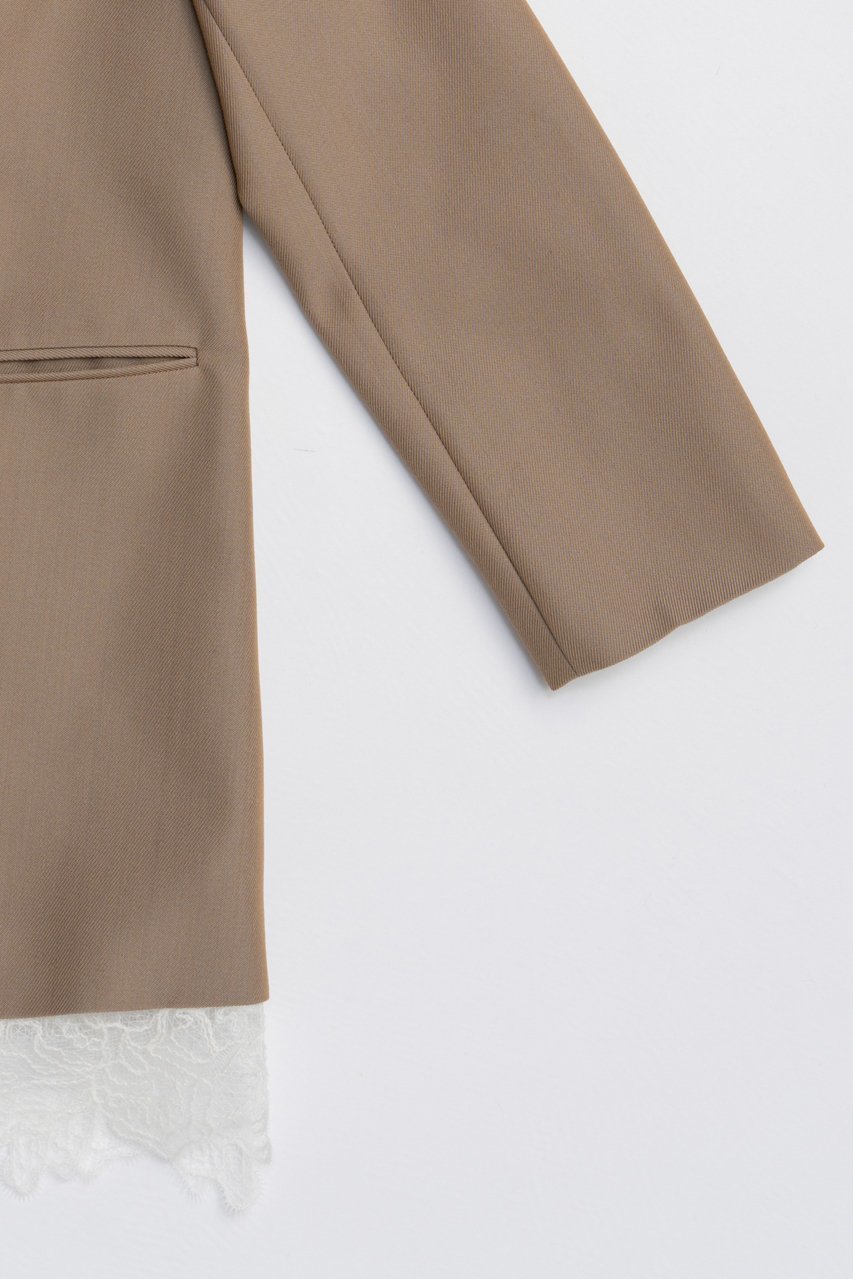 【プランク プロジェクト/PRANK PROJECT】のグランピアンズウールノーカラージャケット / Grand Pianist Wool No-Collar Jacket 人気、トレンドファッション・服の通販 founy(ファニー) 　ファッション　Fashion　レディースファッション　Fashion for Women　アウター　Coat / Outerwear Collection　レディースジャケット・軽アウター　Jackets　ノーカラージャケット / シンプル上品コーデ　Collarless Jackets　シンプル　Simple, Minimal　ジャケット　Jacket, Outerwear　トレンド　Trend, Trending Now　フリル　Frill, Ruffle　レース　Lace, Lace Fabric　A/W・秋冬　Autumn/Winter　2025年　2025　2025-2026秋冬・A/W　Autumn/Winter 2025–26 AW25–26　other-3|ID: prp329100004622169 ipo3291000000033170013