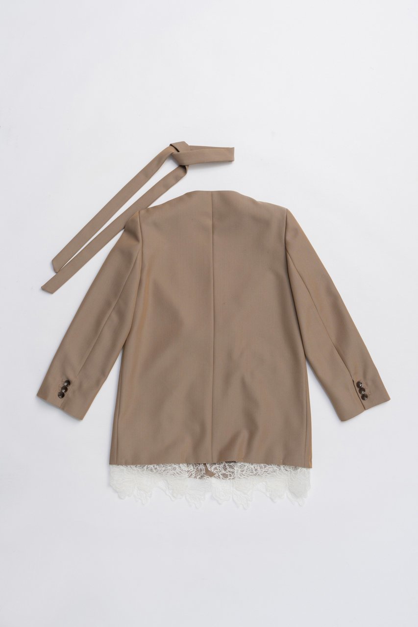 【プランク プロジェクト/PRANK PROJECT】のグランピアンズウールノーカラージャケット / Grand Pianist Wool No-Collar Jacket 人気、トレンドファッション・服の通販 founy(ファニー) 　ファッション　Fashion　レディースファッション　Fashion for Women　アウター　Coat / Outerwear Collection　レディースジャケット・軽アウター　Jackets　ノーカラージャケット / シンプル上品コーデ　Collarless Jackets　シンプル　Simple, Minimal　ジャケット　Jacket, Outerwear　トレンド　Trend, Trending Now　フリル　Frill, Ruffle　レース　Lace, Lace Fabric　A/W・秋冬　Autumn/Winter　2025年　2025　2025-2026秋冬・A/W　Autumn/Winter 2025–26 AW25–26　other-5|ID: prp329100004622169 ipo3291000000033170015
