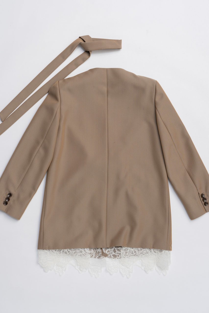 【プランク プロジェクト/PRANK PROJECT】のグランピアンズウールノーカラージャケット / Grand Pianist Wool No-Collar Jacket 人気、トレンドファッション・服の通販 founy(ファニー) 　ファッション　Fashion　レディースファッション　Fashion for Women　アウター　Coat / Outerwear Collection　レディースジャケット・軽アウター　Jackets　ノーカラージャケット / シンプル上品コーデ　Collarless Jackets　シンプル　Simple, Minimal　ジャケット　Jacket, Outerwear　トレンド　Trend, Trending Now　フリル　Frill, Ruffle　レース　Lace, Lace Fabric　A/W・秋冬　Autumn/Winter　2025年　2025　2025-2026秋冬・A/W　Autumn/Winter 2025–26 AW25–26　other-6|ID: prp329100004622169 ipo3291000000033170016