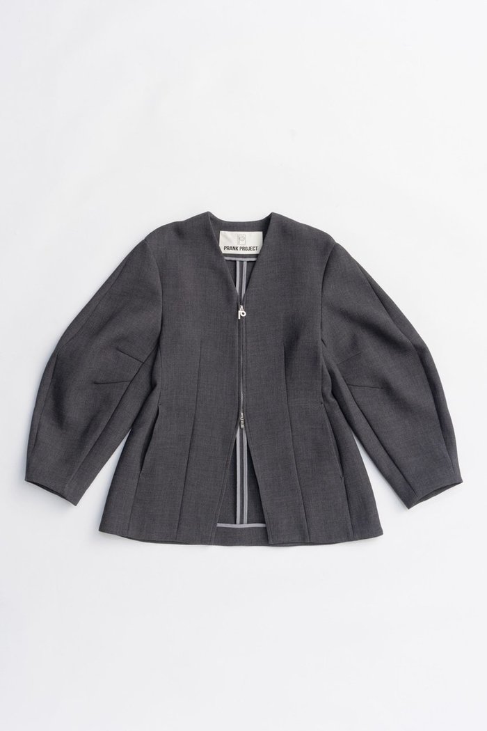 【プランク プロジェクト/PRANK PROJECT】のコクーンスリーブジップトップ / Cocoon Sleeve Zip Top インテリア・キッズ・メンズ・レディースファッション・服の通販 founy(ファニー) https://founy.com/ ファッション Fashion レディースファッション Fashion for Women アウター Coat / Outerwear Collection レディースジャケット・軽アウター Jackets 2025年 2025 2025-2026秋冬・A/W Autumn/Winter 2025–26 AW25–26 カーディガン Cardigan, Knitwear シェイプ Shape, Slim Fit ジャケット Jacket, Outerwear ダブル Double, Double-Breasted ツイード Twill, Twill Weave ネップ Nepp, Slub Yarn フリル Frill, Ruffle A/W・秋冬 Autumn/Winter 羽織 Haori, Light Jacket |ID: prp329100004622170 ipo3291000000033170019
