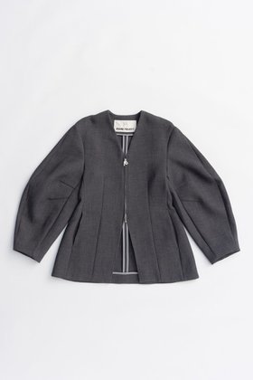 【プランク プロジェクト/PRANK PROJECT】のコクーンスリーブジップトップ / Cocoon Sleeve Zip Top 人気、トレンドファッション・服の通販 founy(ファニー) ファッション Fashion レディースファッション Fashion for Women アウター Coat / Outerwear Collection レディースジャケット・軽アウター Jackets 2025年 2025 2025-2026秋冬・A/W Autumn/Winter 2025–26 AW25–26 カーディガン Cardigan, Knitwear シェイプ Shape, Slim Fit ジャケット Jacket, Outerwear ダブル Double, Double-Breasted ツイード Twill, Twill Weave ネップ Nepp, Slub Yarn フリル Frill, Ruffle A/W・秋冬 Autumn/Winter 羽織 Haori, Light Jacket |ID:prp329100004622170
