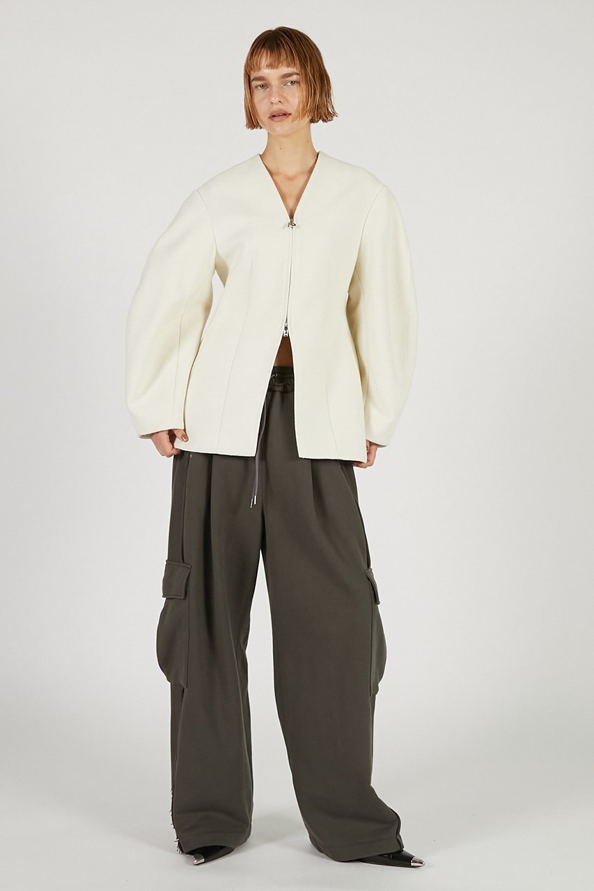 【プランク プロジェクト/PRANK PROJECT】のコクーンスリーブジップトップ / Cocoon Sleeve Zip Top 人気、トレンドファッション・服の通販 founy(ファニー) 　ファッション　Fashion　レディースファッション　Fashion for Women　アウター　Coat / Outerwear Collection　レディースジャケット・軽アウター　Jackets　2025年　2025　2025-2026秋冬・A/W　Autumn/Winter 2025–26 AW25–26　カーディガン　Cardigan, Knitwear　シェイプ　Shape, Slim Fit　ジャケット　Jacket, Outerwear　ダブル　Double, Double-Breasted　ツイード　Twill, Twill Weave　ネップ　Nepp, Slub Yarn　フリル　Frill, Ruffle　A/W・秋冬　Autumn/Winter　羽織　Haori, Light Jacket　other-2|ID: prp329100004622170 ipo3291000000033170023