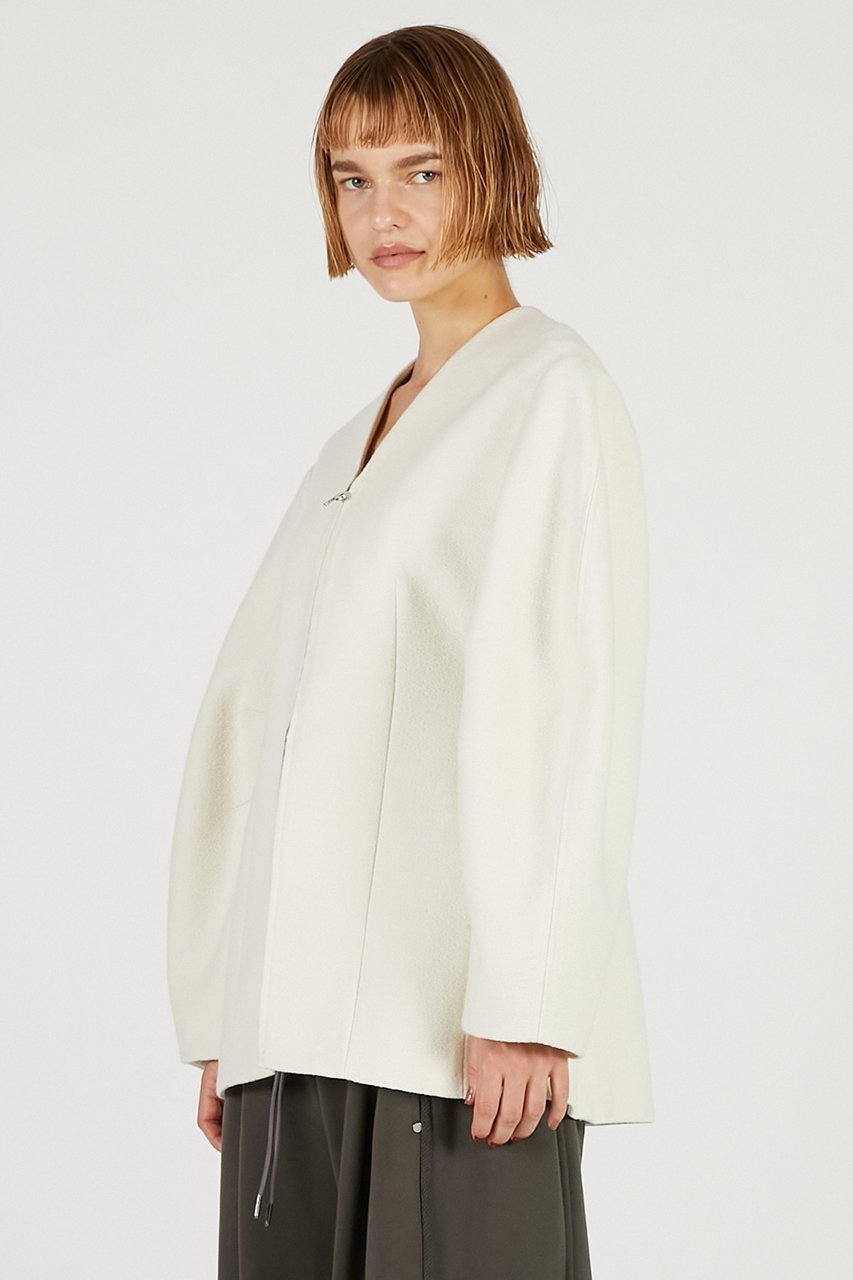 【プランク プロジェクト/PRANK PROJECT】のコクーンスリーブジップトップ / Cocoon Sleeve Zip Top 人気、トレンドファッション・服の通販 founy(ファニー) 　ファッション　Fashion　レディースファッション　Fashion for Women　アウター　Coat / Outerwear Collection　レディースジャケット・軽アウター　Jackets　2025年　2025　2025-2026秋冬・A/W　Autumn/Winter 2025–26 AW25–26　カーディガン　Cardigan, Knitwear　シェイプ　Shape, Slim Fit　ジャケット　Jacket, Outerwear　ダブル　Double, Double-Breasted　ツイード　Twill, Twill Weave　ネップ　Nepp, Slub Yarn　フリル　Frill, Ruffle　A/W・秋冬　Autumn/Winter　羽織　Haori, Light Jacket　other-4|ID: prp329100004622170 ipo3291000000033170025
