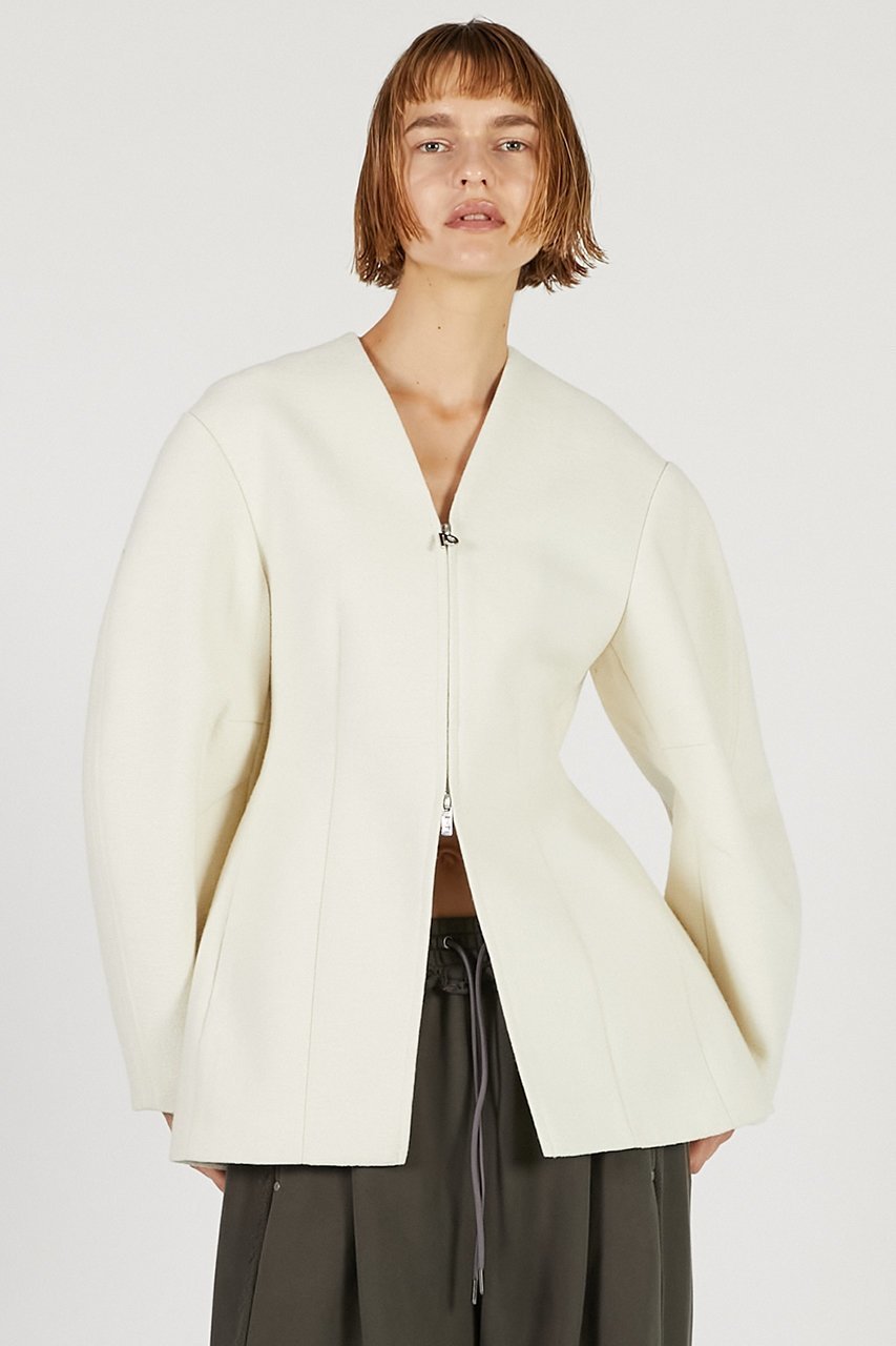 【プランク プロジェクト/PRANK PROJECT】のコクーンスリーブジップトップ / Cocoon Sleeve Zip Top 人気、トレンドファッション・服の通販 founy(ファニー) 　ファッション　Fashion　レディースファッション　Fashion for Women　アウター　Coat / Outerwear Collection　レディースジャケット・軽アウター　Jackets　2025年　2025　2025-2026秋冬・A/W　Autumn/Winter 2025–26 AW25–26　カーディガン　Cardigan, Knitwear　シェイプ　Shape, Slim Fit　ジャケット　Jacket, Outerwear　ダブル　Double, Double-Breasted　ツイード　Twill, Twill Weave　ネップ　Nepp, Slub Yarn　フリル　Frill, Ruffle　A/W・秋冬　Autumn/Winter　羽織　Haori, Light Jacket　other-7|ID: prp329100004622170 ipo3291000000033170028
