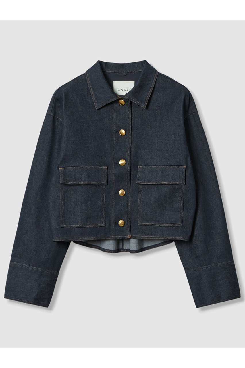 【アナイ/ANAYI】のデニムライクステンカラー ジャケット 人気、トレンドファッション・服の通販 founy(ファニー) 　ファッション　Fashion　レディースファッション　Fashion for Women　アウター　Coat / Outerwear Collection　レディースジャケット・軽アウター　Jackets　2025年　2025　2025-2026秋冬・A/W　Autumn/Winter 2025–26 AW25–26　カフス　Cuff Design　ジャケット　Jacket, Outerwear　ストレッチ　Stretch, Stretchy Fabric　ツイル　Twist, Twisted Detail　デニム　Denim, Jeans Material　ブルゾン　Blouson, Bomber Jacket　ポケット　Pocket, Pocket Detail　A/W・秋冬　Autumn/Winter　 other-1|ID: prp329100004622173 ipo3291000000033170047