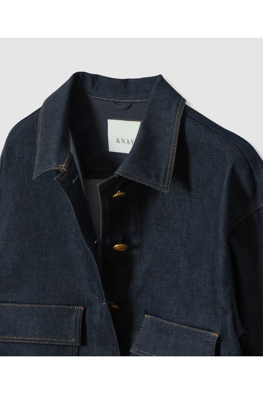 【アナイ/ANAYI】のデニムライクステンカラー ジャケット 人気、トレンドファッション・服の通販 founy(ファニー) 　ファッション　Fashion　レディースファッション　Fashion for Women　アウター　Coat / Outerwear Collection　レディースジャケット・軽アウター　Jackets　2025年　2025　2025-2026秋冬・A/W　Autumn/Winter 2025–26 AW25–26　カフス　Cuff Design　ジャケット　Jacket, Outerwear　ストレッチ　Stretch, Stretchy Fabric　ツイル　Twist, Twisted Detail　デニム　Denim, Jeans Material　ブルゾン　Blouson, Bomber Jacket　ポケット　Pocket, Pocket Detail　A/W・秋冬　Autumn/Winter　other-3|ID: prp329100004622173 ipo3291000000033170050