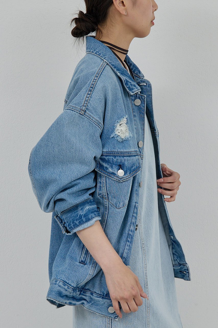 【ガリャルダガランテ/GALLARDAGALANTE】の【PEAS】オーバーGジャン 人気、トレンドファッション・服の通販 founy(ファニー) 　ファッション　Fashion　レディースファッション　Fashion for Women　アウター　Coat / Outerwear Collection　レディースジャケット・軽アウター　Jackets　2025年　2025　2025-2026秋冬・A/W　Autumn/Winter 2025–26 AW25–26　ジャケット　Jacket, Outerwear　ダメージ　Distressed, Destroyed　デニム　Denim, Jeans Material　ネップ　Nepp, Slub Yarn　ブリーチ　Bleach, Washed Finish　ボックス　Boxy, Box Shape　ヴィンテージ　Vintage Style　A/W・秋冬　Autumn/Winter　other-7|ID: prp329100004622175 ipo3291000000033170068