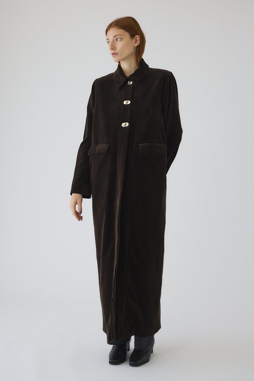【リムアーク/RIM.ARK】のT-lock corduroy maxi JK/ジャケット インテリア・キッズ・メンズ・レディースファッション・服の通販 founy(ファニー)  ファッション Fashion レディースファッション Fashion for Women アウター Coat / Outerwear Collection レディースジャケット・軽アウター Jackets コーデュロイ Corduroy, Cord Fabric ジャケット Jacket, Outerwear フロント Front, Front Design マキシ Maxi, Full Length ブラウン|ID: prp329100004622177 ipo3291000000033927664