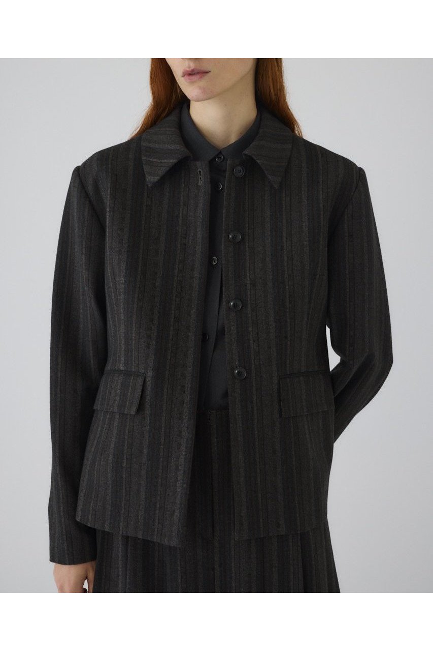 【リムアーク/RIM.ARK】の【8/1 10:00販売開始】Contrast JK/ジャケット 人気、トレンドファッション・服の通販 founy(ファニー) 　ファッション　Fashion　レディースファッション　Fashion for Women　アウター　Coat / Outerwear Collection　レディースジャケット・軽アウター　Jackets　おすすめ　Recommended / Our Picks　コンパクト　Compact, Small Size　ショート　Short, Short Length　ジャケット　Jacket, Outerwear　ストライプ　Stripe, Striped Pattern　セットアップ　Set-Up, Coordinated Outfit　マニッシュ　Mannish, Boyish　モダン　Modern, Contemporary　エレガント 上品　Elegant　新作・新入荷　New Arrivals / New In　羽織　Haori, Light Jacket　 other-1|ID: prp329100004622178 ipo3291000000033170089
