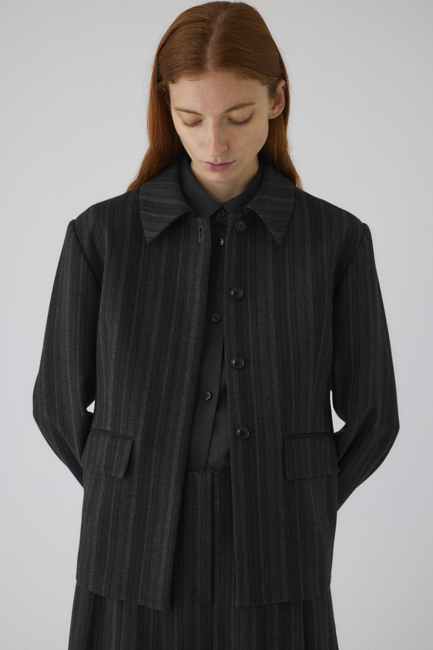 【リムアーク/RIM.ARK】のContrast JK/ジャケット 人気、トレンドファッション・服の通販 founy(ファニー) 　ファッション　Fashion　レディースファッション　Fashion for Women　アウター　Coat / Outerwear Collection　レディースジャケット・軽アウター　Jackets　おすすめ　Recommended / Our Picks　コンパクト　Compact, Small Size　ショート　Short, Short Length　ジャケット　Jacket, Outerwear　ストライプ　Stripe, Striped Pattern　セットアップ　Set-Up, Coordinated Outfit　マニッシュ　Mannish, Boyish　モダン　Modern, Contemporary　エレガント 上品　Elegant　羽織　Haori, Light Jacket　other-5|ID: prp329100004622178 ipo3291000000035615491