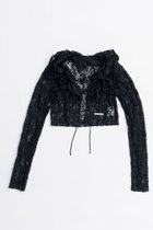 【プランク プロジェクト/PRANK PROJECT】のレースフリルウェーブカーディガン / Lace Frill Wave Cardigan BLK(ブラック)|ID: prp329100004622181 ipo3291000000033170120