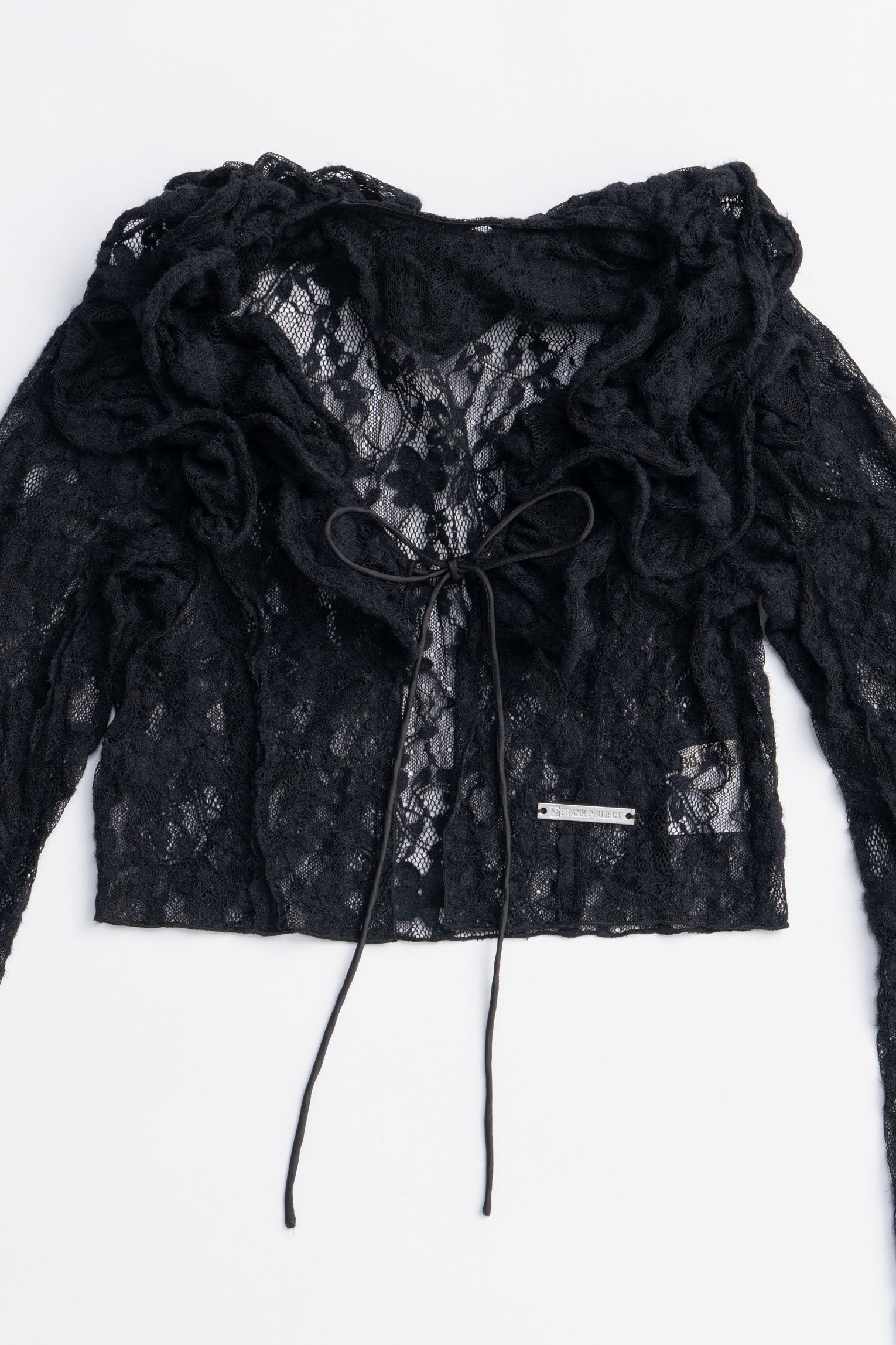 【プランク プロジェクト/PRANK PROJECT】のレースフリルウェーブカーディガン / Lace Frill Wave Cardigan 人気、トレンドファッション・服の通販 founy(ファニー) 　ファッション　Fashion　レディースファッション　Fashion for Women　トップス・カットソー　Cut & Sew Tops　ニット　Knit Tops & Sweaters　カーディガン・羽織り　Layered Style Cardigans　2025年　2025　2025-2026秋冬・A/W　Autumn/Winter 2025–26 AW25–26　おすすめ　Recommended / Our Picks　ウェーブ　Wavy Pattern　カーディガン　Cardigan, Knitwear　ストレッチ　Stretch, Stretchy Fabric　フラワー　Flower, Floral　フリル　Frill, Ruffle　フロント　Front, Front Design　ランダム　Random, Irregular　リボン　Ribbon, Bow　レース　Lace, Lace Fabric　A/W・秋冬　Autumn/Winter　other-2|ID: prp329100004622181 ipo3291000000033170121