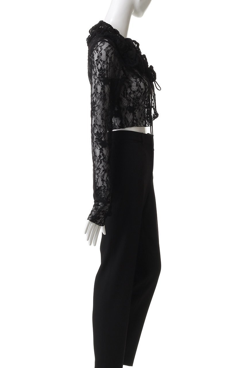 【プランク プロジェクト/PRANK PROJECT】のレースフリルウェーブカーディガン / Lace Frill Wave Cardigan 人気、トレンドファッション・服の通販 founy(ファニー) 　ファッション　Fashion　レディースファッション　Fashion for Women　トップス・カットソー　Cut & Sew Tops　ニット　Knit Tops & Sweaters　カーディガン・羽織り　Layered Style Cardigans　おすすめ　Recommended / Our Picks　ウェーブ　Wavy Pattern　カーディガン　Cardigan, Knitwear　ストレッチ　Stretch, Stretchy Fabric　フラワー　Flower, Floral　フリル　Frill, Ruffle　フロント　Front, Front Design　ランダム　Random, Irregular　リボン　Ribbon, Bow　レース　Lace, Lace Fabric　other-3|ID: prp329100004622181 ipo3291000000035865230