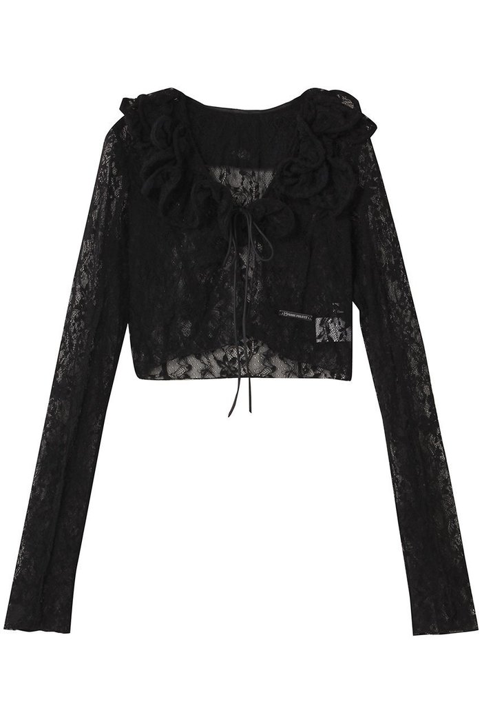 【プランク プロジェクト/PRANK PROJECT】のレースフリルウェーブカーディガン / Lace Frill Wave Cardigan インテリア・キッズ・メンズ・レディースファッション・服の通販 founy(ファニー) https://founy.com/ ファッション Fashion レディースファッション Fashion for Women トップス・カットソー Cut & Sew Tops ニット Knit Tops & Sweaters カーディガン・羽織り Layered Style Cardigans おすすめ Recommended / Our Picks ウェーブ Wavy Pattern カーディガン Cardigan, Knitwear ストレッチ Stretch, Stretchy Fabric フラワー Flower, Floral フリル Frill, Ruffle フロント Front, Front Design ランダム Random, Irregular リボン Ribbon, Bow レース Lace, Lace Fabric |ID: prp329100004622181 ipo3291000000036241379