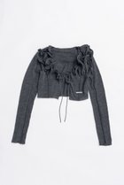 【プランク プロジェクト/PRANK PROJECT】のフリルウェーブカーディガン / Frill Wave Cardigan C.GRY(チャコールグレー)|ID: prp329100004622182 ipo3291000000033170129