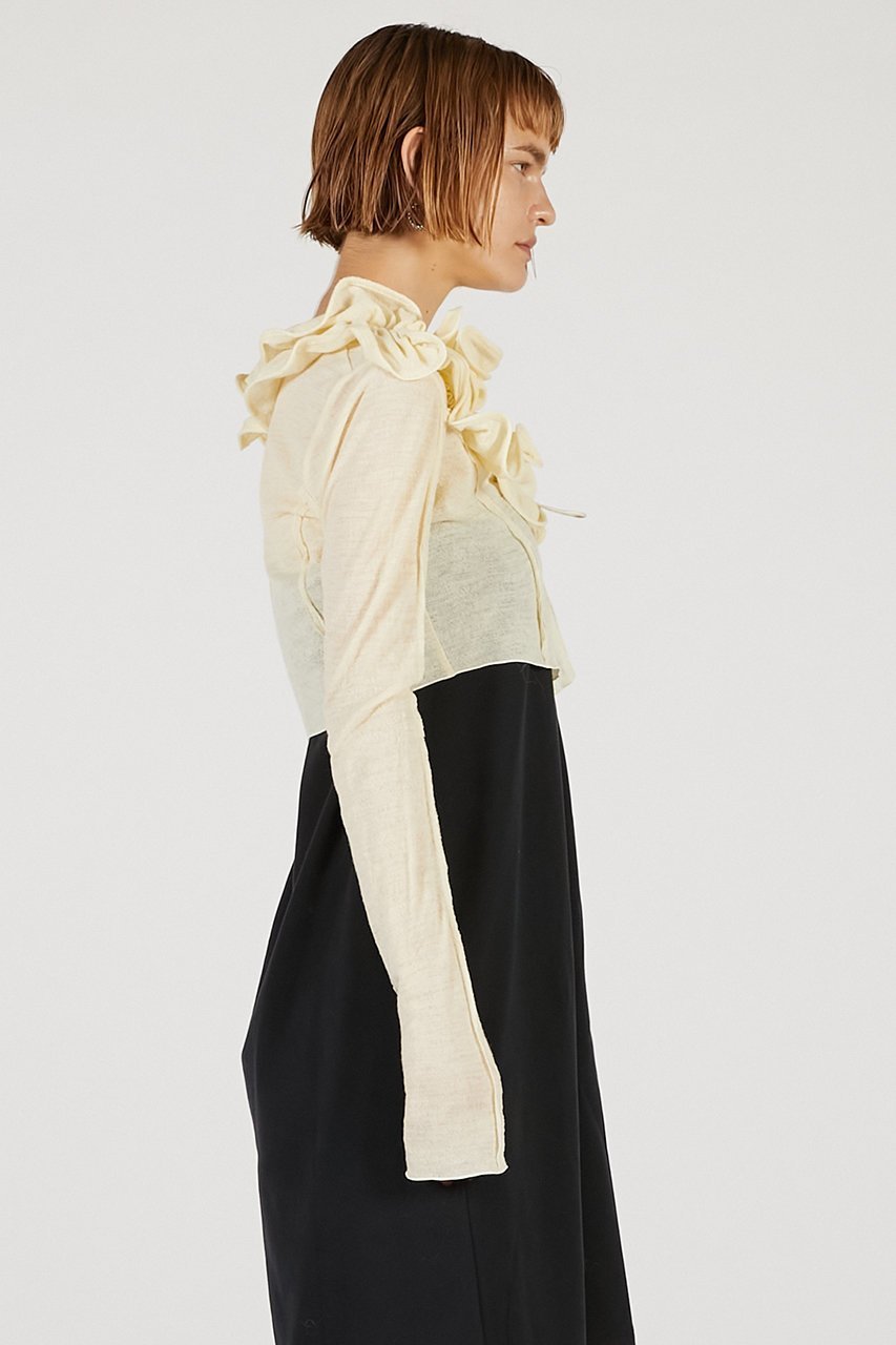 【プランク プロジェクト/PRANK PROJECT】のフリルウェーブカーディガン / Frill Wave Cardigan 人気、トレンドファッション・服の通販 founy(ファニー) 　ファッション　Fashion　レディースファッション　Fashion for Women　トップス・カットソー　Cut & Sew Tops　ニット　Knit Tops & Sweaters　カーディガン・羽織り　Layered Style Cardigans　2025年　2025　2025-2026秋冬・A/W　Autumn/Winter 2025–26 AW25–26　おすすめ　Recommended / Our Picks　ウェーブ　Wavy Pattern　カットソー　Cut and Sewn Top　カーディガン　Cardigan, Knitwear　フィット　Fit, Slim Fit　フリル　Frill, Ruffle　フロント　Front, Front Design　ランダム　Random, Irregular　リボン　Ribbon, Bow　A/W・秋冬　Autumn/Winter　other-7|ID: prp329100004622182 ipo3291000000033170136
