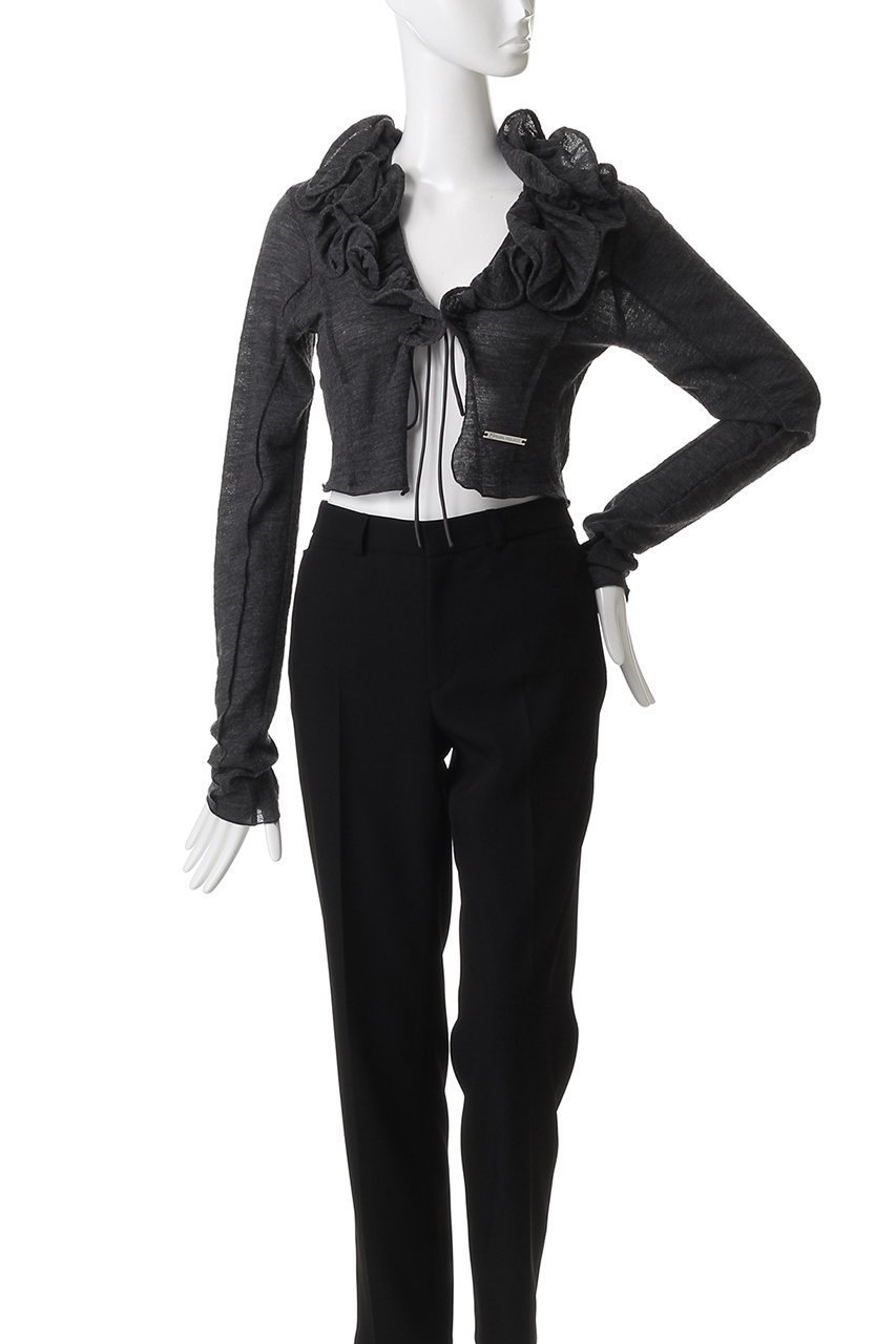 【プランク プロジェクト/PRANK PROJECT】のフリルウェーブカーディガン / Frill Wave Cardigan 人気、トレンドファッション・服の通販 founy(ファニー) 　ファッション　Fashion　レディースファッション　Fashion for Women　トップス・カットソー　Cut & Sew Tops　ニット　Knit Tops & Sweaters　カーディガン・羽織り　Layered Style Cardigans　おすすめ　Recommended / Our Picks　ウェーブ　Wavy Pattern　カットソー　Cut and Sewn Top　カーディガン　Cardigan, Knitwear　フィット　Fit, Slim Fit　フリル　Frill, Ruffle　フロント　Front, Front Design　ランダム　Random, Irregular　リボン　Ribbon, Bow　other-2|ID: prp329100004622182 ipo3291000000035572510