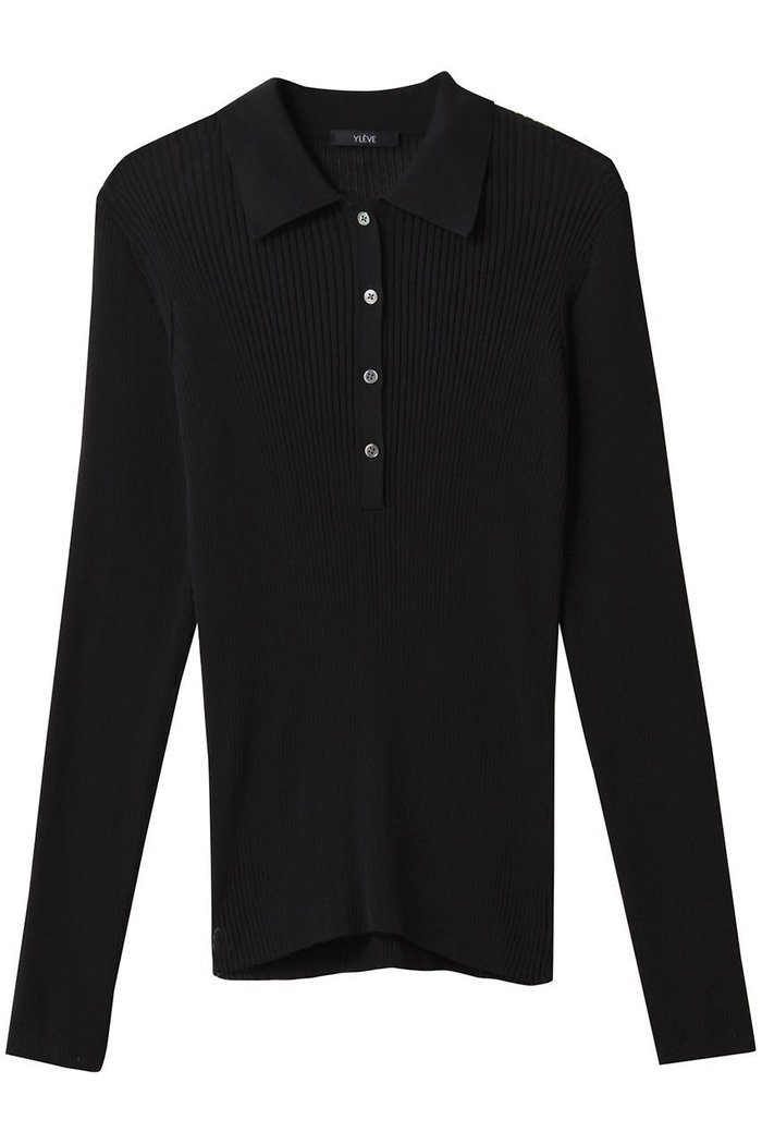 【イレーヴ/YLEVE】のシアー リブ ニット ロングスリーブ ポロ インテリア・キッズ・メンズ・レディースファッション・服の通販 founy(ファニー) https://founy.com/ ファッション Fashion レディースファッション Fashion for Women トップス・カットソー Cut & Sew Tops ニット Knit Tops & Sweaters カジュアルプルオーバー・ニットトップス Pullovers & Knit Tops / Casual Pullovers 2025年 2025 2025-2026秋冬・A/W Autumn/Winter 2025–26 AW25–26 シアー Sheer, See-Through スポーティ Sporty, Casual Athletic スリーブ Sleeve, Long Sleeve / Short Sleeve トレンド Trend, Trending Now ロング Long, Long-Length ワイド Wide, Wide Fit エレガント 上品 Elegant A/W・秋冬 Autumn/Winter |ID: prp329100004622183 ipo3291000000033170138