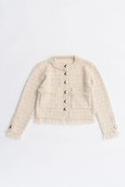 【プランク プロジェクト/PRANK PROJECT】のツイードニットカーディガン / Tweed Knit Cardigan O.WHT(オフホワイト)|ID: prp329100004622184 ipo3291000000033170148