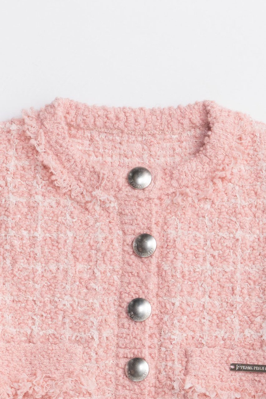 【プランク プロジェクト/PRANK PROJECT】のツイードニットカーディガン / Tweed Knit Cardigan 人気、トレンドファッション・服の通販 founy(ファニー) 　ファッション　Fashion　レディースファッション　Fashion for Women　トップス・カットソー　Cut & Sew Tops　ニット　Knit Tops & Sweaters　カーディガン・羽織り　Layered Style Cardigans　2025年　2025　2025-2026秋冬・A/W　Autumn/Winter 2025–26 AW25–26　カーディガン　Cardigan, Knitwear　コンパクト　Compact, Small Size　チェック　Check, Plaid, Tartan　ツイード　Twill, Twill Weave　デニム　Denim, Jeans Material　ハーフ　Half, Half-Length　A/W・秋冬　Autumn/Winter　other-2|ID: prp329100004622184 ipo3291000000033170150