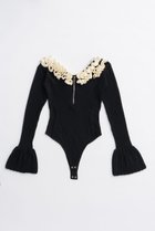 【プランク プロジェクト/PRANK PROJECT】のフリルニットボディスーツ / Frill Knit Bodysuit BLK(ブラック)|ID: prp329100004622185 ipo3291000000033170159