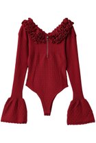 【プランク プロジェクト/PRANK PROJECT】のフリルニットボディスーツ / Frill Knit Bodysuit RED(レッド)|ID: prp329100004622185 ipo3291000000036038409