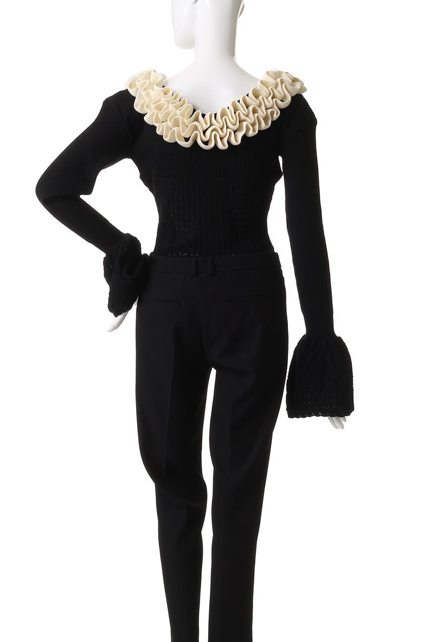 【プランク プロジェクト/PRANK PROJECT】のフリルニットボディスーツ / Frill Knit Bodysuit 人気、トレンドファッション・服の通販 founy(ファニー) ファッション Fashion レディースファッション Fashion for Women トップス・カットソー Cut & Sew Tops ニット Knit Tops & Sweaters カジュアルプルオーバー・ニットトップス Pullovers & Knit Tops / Casual Pullovers おすすめ Recommended / Our Picks スタイリッシュ Stylish, Fashionable ストレッチ Stretch, Stretchy Fabric タンク Tank Top, Sleeveless Top フリル Frill, Ruffle レース Lace, Lace Fabric other-4|ID: prp329100004622185 ipo3291000000036597127