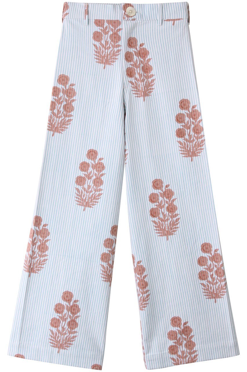 【エスゼット ブロックプリント/SZ Blockprints】のDISCO PANTS POPPY ON THIN STRIPE ワイドパンツ 人気、トレンドファッション・服の通販 founy(ファニー) 　ファッション　Fashion　レディースファッション　Fashion for Women　パンツ　Pants & Trousers　2025年　2025　2025-2026秋冬・A/W　Autumn/Winter 2025–26 AW25–26　オリエンタル　Oriental Pattern　クロップド　Cropped, Short Length　ショート　Short, Short Length　ストライプ　Stripe, Striped Pattern　フィット　Fit, Slim Fit　ボトム　Bottoms, Lower Wear　ワイド　Wide, Wide Fit　A/W・秋冬　Autumn/Winter　 other-1|ID: prp329100004622186 ipo3291000000033170175