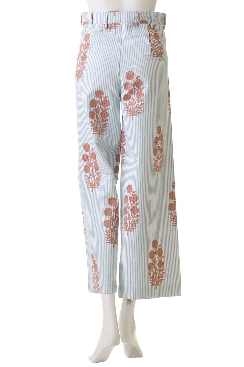 【エスゼット ブロックプリント/SZ Blockprints】のDISCO PANTS POPPY ON THIN STRIPE ワイドパンツ 人気、トレンドファッション・服の通販 founy(ファニー) 　ファッション　Fashion　レディースファッション　Fashion for Women　パンツ　Pants & Trousers　2025年　2025　2025-2026秋冬・A/W　Autumn/Winter 2025–26 AW25–26　オリエンタル　Oriental Pattern　クロップド　Cropped, Short Length　ショート　Short, Short Length　ストライプ　Stripe, Striped Pattern　フィット　Fit, Slim Fit　ボトム　Bottoms, Lower Wear　ワイド　Wide, Wide Fit　A/W・秋冬　Autumn/Winter　other-4|ID: prp329100004622186 ipo3291000000033170179