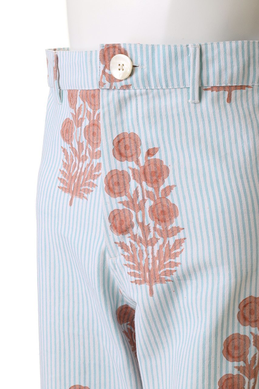 【エスゼット ブロックプリント/SZ Blockprints】のDISCO PANTS POPPY ON THIN STRIPE ワイドパンツ 人気、トレンドファッション・服の通販 founy(ファニー) 　ファッション　Fashion　レディースファッション　Fashion for Women　パンツ　Pants & Trousers　2025年　2025　2025-2026秋冬・A/W　Autumn/Winter 2025–26 AW25–26　オリエンタル　Oriental Pattern　クロップド　Cropped, Short Length　ショート　Short, Short Length　ストライプ　Stripe, Striped Pattern　フィット　Fit, Slim Fit　ボトム　Bottoms, Lower Wear　ワイド　Wide, Wide Fit　A/W・秋冬　Autumn/Winter　other-5|ID: prp329100004622186 ipo3291000000033170180