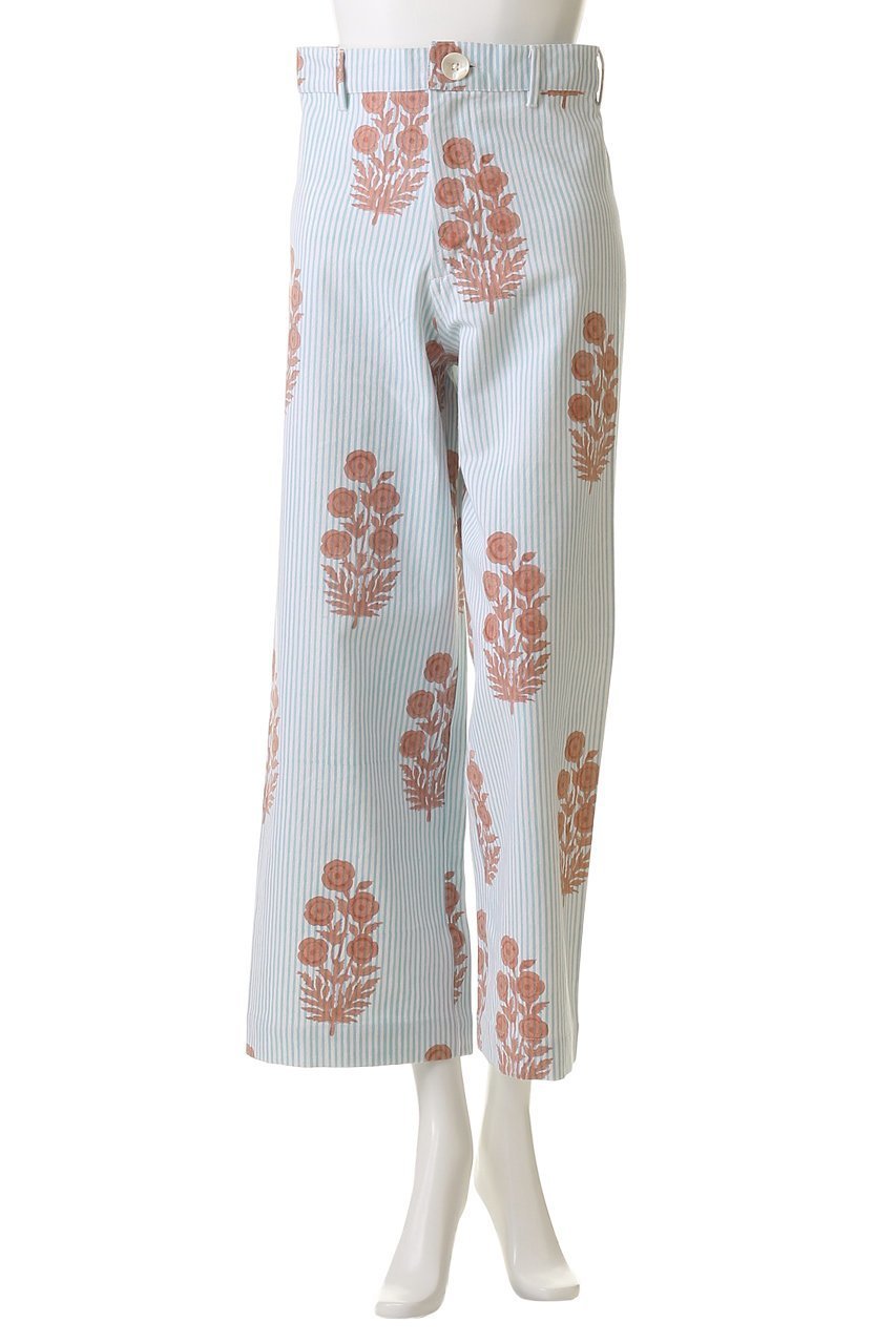 【エスゼット ブロックプリント/SZ Blockprints】のDISCO PANTS POPPY ON THIN STRIPE ワイドパンツ 人気、トレンドファッション・服の通販 founy(ファニー) 　ファッション　Fashion　レディースファッション　Fashion for Women　パンツ　Pants & Trousers　オリエンタル　Oriental Pattern　クロップド　Cropped, Short Length　ショート　Short, Short Length　ストライプ　Stripe, Striped Pattern　フィット　Fit, Slim Fit　ボトム　Bottoms, Lower Wear　ワイド　Wide, Wide Fit　other-2|ID: prp329100004622186 ipo3291000000035615512