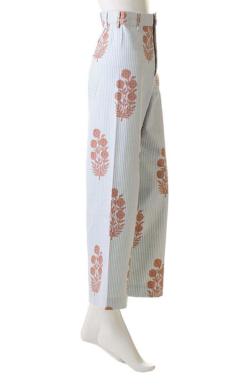 【エスゼット ブロックプリント/SZ Blockprints】のDISCO PANTS POPPY ON THIN STRIPE ワイドパンツ 人気、トレンドファッション・服の通販 founy(ファニー) 　ファッション　Fashion　レディースファッション　Fashion for Women　パンツ　Pants & Trousers　オリエンタル　Oriental Pattern　クロップド　Cropped, Short Length　ショート　Short, Short Length　ストライプ　Stripe, Striped Pattern　フィット　Fit, Slim Fit　ボトム　Bottoms, Lower Wear　ワイド　Wide, Wide Fit　other-3|ID: prp329100004622186 ipo3291000000035615513