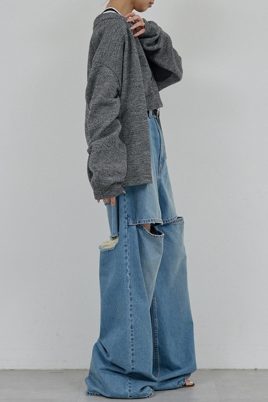 【ガリャルダガランテ/GALLARDAGALANTE】の【PEAS】スラッシュデニムパンツ 人気、トレンドファッション・服の通販 founy(ファニー) 　ファッション　Fashion　レディースファッション　Fashion for Women　パンツ　Pants & Trousers　デニムパンツ・ジーンズ・美脚デニム　Denim Jeans & Pants　2025年　2025　2025-2026秋冬・A/W　Autumn/Winter 2025–26 AW25–26　ダメージ　Distressed, Destroyed　デニム　Denim, Jeans Material　A/W・秋冬　Autumn/Winter　other-3|ID: prp329100004622191 ipo3291000000033170221
