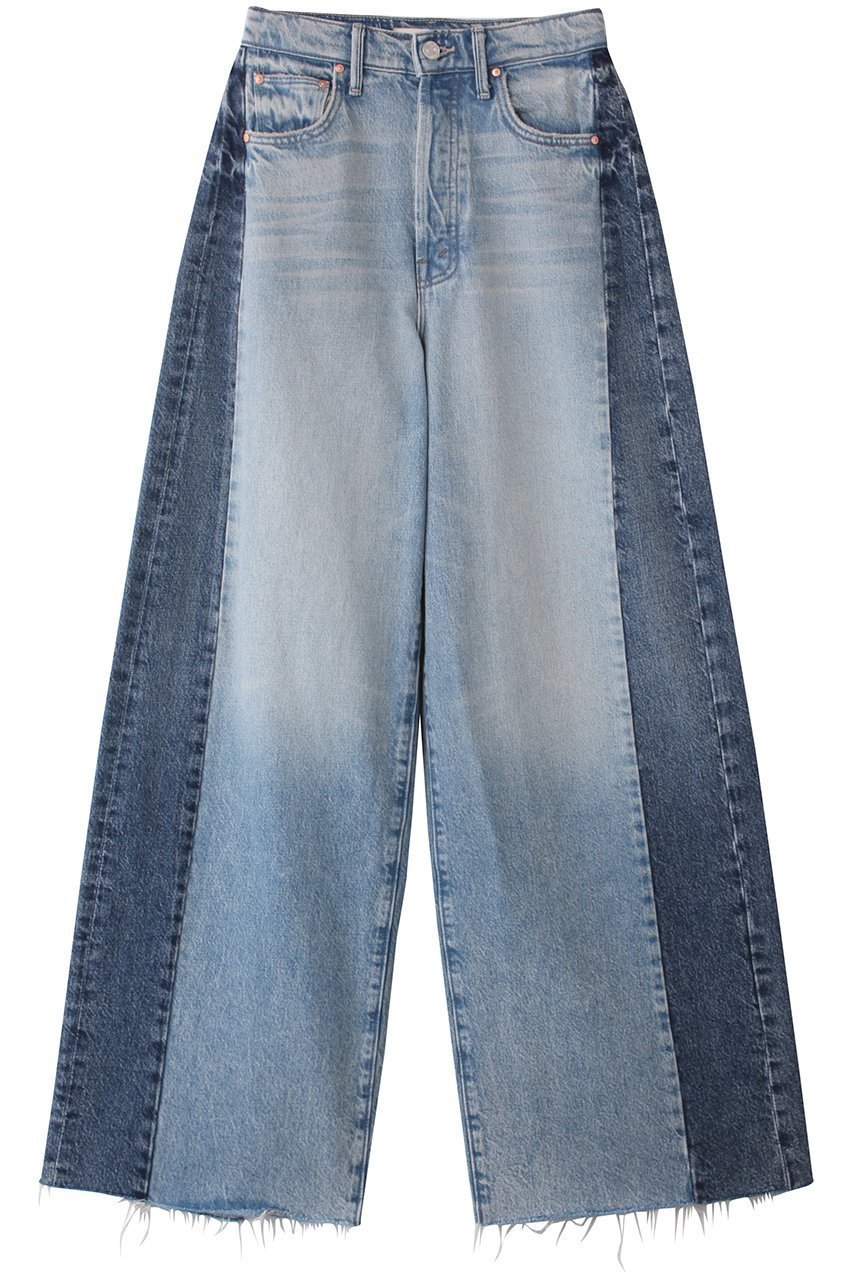 【マザー/MOTHER】のTHE PIPE DREAM BUTTON SNEAK FRAY パネルワイドデニム (BDK) インテリア・キッズ・メンズ・レディースファッション・服の通販 founy(ファニー) 　ファッション　Fashion　レディースファッション　Fashion for Women　パンツ　Pants & Trousers　デニムパンツ・ジーンズ・美脚デニム　Denim Jeans & Pants　スポーティ　Sporty, Casual Athletic　デニム　Denim, Jeans Material　ワイド　Wide, Wide Fit　ライトブルー|ID: prp329100004622195 ipo3291000000036241400