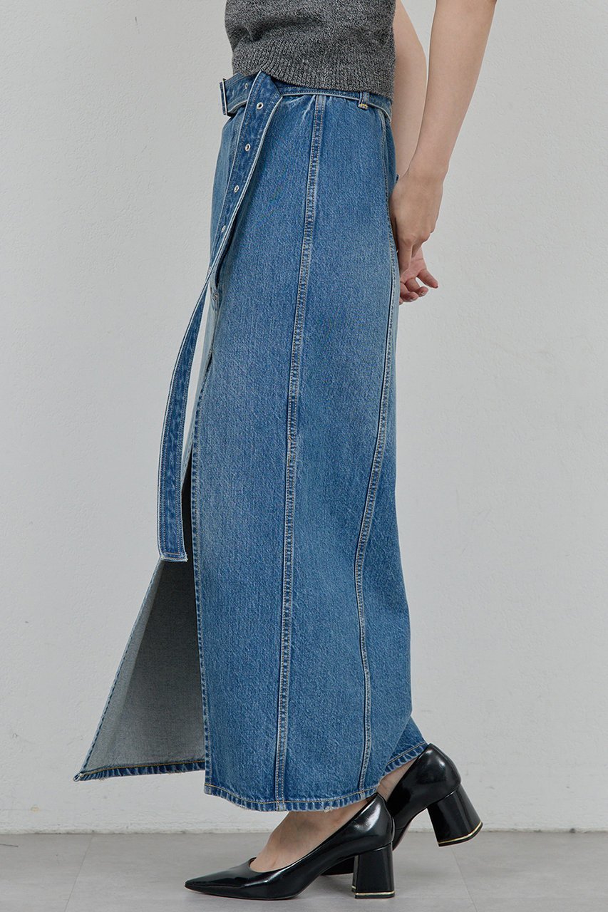 【ガリャルダガランテ/GALLARDAGALANTE】の【PEAS】スリットデニムスカート 人気、トレンドファッション・服の通販 founy(ファニー) 　ファッション　Fashion　レディースファッション　Fashion for Women　スカート　Skirts　デニムスカート・カジュアルスカート　Denim Skirts　ロングスカート　Long Skirts / Maxi & Midi Skirts　2025年　2025　2025-2026秋冬・A/W　Autumn/Winter 2025–26 AW25–26　おすすめ　Recommended / Our Picks　サテン　Satin, Glossy Fabric　スリット　Slit, Slit Detail　デニム　Denim, Jeans Material　リメイク　Remake, Reconstructed　ロング　Long, Long-Length　A/W・秋冬　Autumn/Winter　other-4|ID: prp329100004622202 ipo3291000000033170313