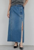 【ガリャルダガランテ/GALLARDAGALANTE】の【PEAS】スリットデニムスカート 人気、トレンドファッション・服の通販 founy(ファニー) ファッション Fashion レディースファッション Fashion for Women スカート Skirts デニムスカート・カジュアルスカート Denim Skirts ロングスカート Long Skirts / Maxi & Midi Skirts おすすめ Recommended / Our Picks サテン Satin, Glossy Fabric スリット Slit, Slit Detail デニム Denim, Jeans Material リメイク Remake, Reconstructed ロング Long, Long-Length |ID:prp329100004622202