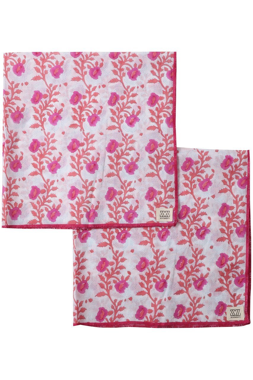 【エスゼット ブロックプリント/SZ Blockprints】のCLOTH SET ESSA クロス2点セット(70×70cm) インテリア・キッズ・メンズ・レディースファッション・服の通販 founy(ファニー) 　ファッション　Fashion　レディースファッション　Fashion for Women　レイングッズ・傘・晴雨兼用傘　Umbrellas & Rain Gear　2025年　2025　2025-2026秋冬・A/W　Autumn/Winter 2025–26 AW25–26　テーブル　Table, Dining Table　ハンカチ　Handkerchief, Hanky　プリント　Print, Printed Pattern　傘　Umbrella, Parasol　時計　Watch, Wristwatch　A/W・秋冬　Autumn/Winter　ライトピンク(ESSA)|ID: prp329100004622684 ipo3291000000033181695