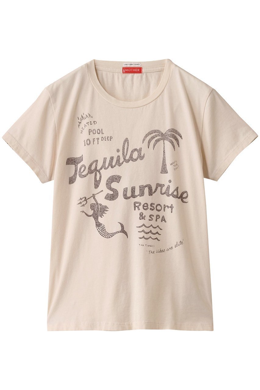 【マザー/MOTHER】のTHE BOXY GOODIE GOODIE リゾートプリントTシャツ (TQR) インテリア・キッズ・メンズ・レディースファッション・服の通販 founy(ファニー) 　ファッション　Fashion　レディースファッション　Fashion for Women　トップス・カットソー　Cut & Sew Tops　シャツ・ブラウス・オフィスカジュアル　Elegant Blouses & Button-Ups　ロングTシャツ・Tシャツ　Longline T-Shirts & Tees　カットソー・ベーシックTシャツ　Cut-and-Sewn Tops / Stretch Tees & Basics　2025年　2025　2025-2026秋冬・A/W　Autumn/Winter 2025–26 AW25–26　ショート　Short, Short Length　スリム　Slim, Slim Fit　スリーブ　Sleeve, Long Sleeve / Short Sleeve　トレンド　Trend, Trending Now　プリント　Print, Printed Pattern　リゾート　Resort, Vacation Style　A/W・秋冬　Autumn/Winter　オフホワイト|ID: prp329100004622688 ipo3291000000033181720