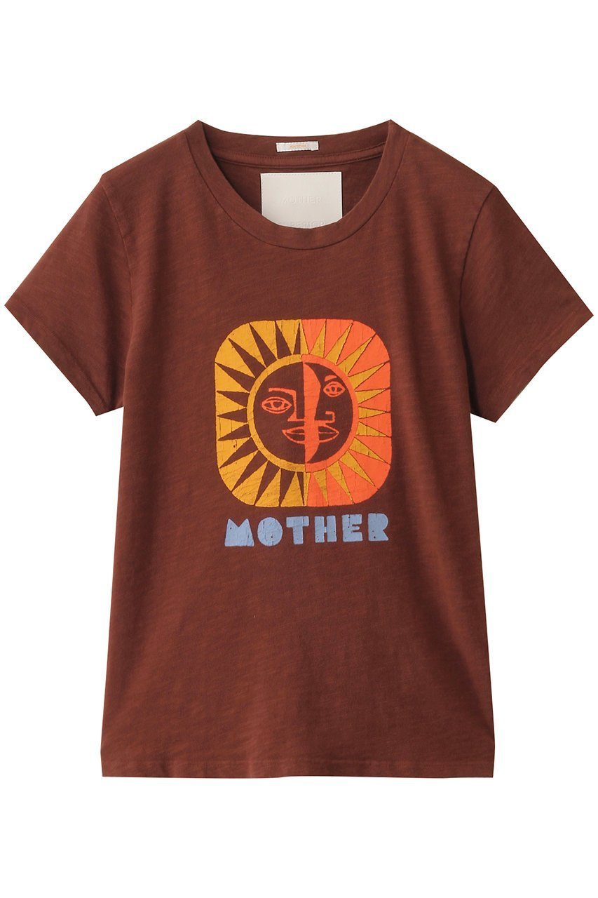 【マザー/MOTHER】のTHE LIL SINFUL ペイントTシャツ (SUO) インテリア・キッズ・メンズ・レディースファッション・服の通販 founy(ファニー) 　ファッション　Fashion　レディースファッション　Fashion for Women　トップス・カットソー　Cut & Sew Tops　シャツ・ブラウス・オフィスカジュアル　Elegant Blouses & Button-Ups　ロングTシャツ・Tシャツ　Longline T-Shirts & Tees　カットソー・ベーシックTシャツ　Cut-and-Sewn Tops / Stretch Tees & Basics　ショート　Short, Short Length　スリム　Slim, Slim Fit　スリーブ　Sleeve, Long Sleeve / Short Sleeve　フィット　Fit, Slim Fit　ボトム　Bottoms, Lower Wear　リラックス　Relax, Relaxed Fit　無地　Plain, Solid Color　ブラウン|ID: prp329100004622689 ipo3291000000035651213