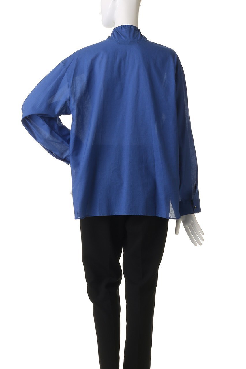 【ミズイロ インド/mizuiro ind】のgathered stand collar shirt シャツ 人気、トレンドファッション・服の通販 founy(ファニー) 　ファッション　Fashion　レディースファッション　Fashion for Women　トップス・カットソー　Cut & Sew Tops　シャツ・ブラウス・オフィスカジュアル　Elegant Blouses & Button-Ups　2025年　2025　2025-2026秋冬・A/W　Autumn/Winter 2025–26 AW25–26　ギャザー　Gathered, Ruffled　スリーブ　Sleeve, Long Sleeve / Short Sleeve　デニム　Denim, Jeans Material　マキシ　Maxi, Full Length　リボン　Ribbon, Bow　ロング　Long, Long-Length　A/W・秋冬　Autumn/Winter　other-4|ID: prp329100004622691 ipo3291000000033181744