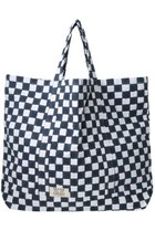 【エスゼット ブロックプリント/SZ Blockprints】のOVERSIZE TOTE CHECK オーバーサイズトートバッグ ブラック|ID:prp329100004623457