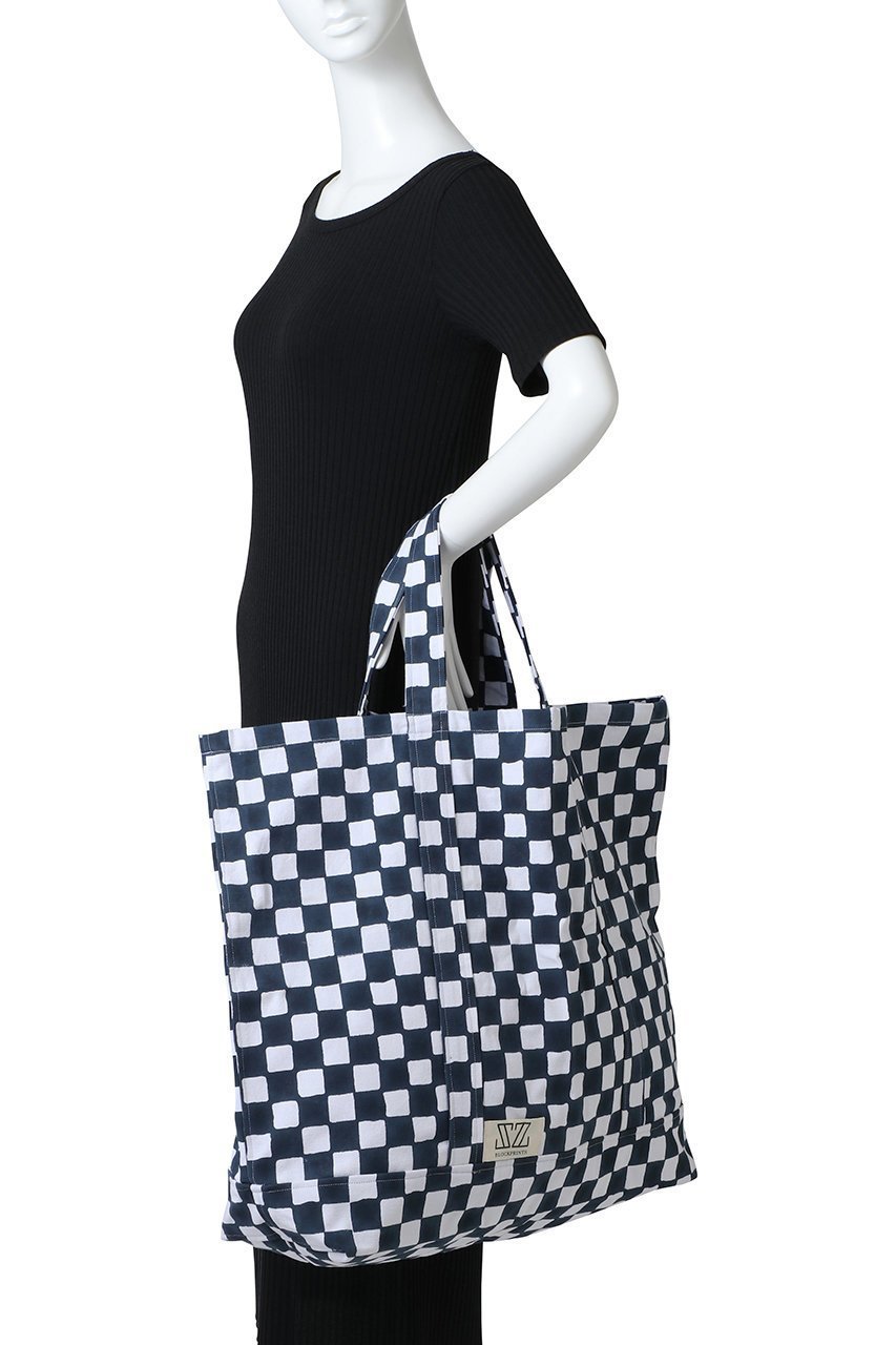 【エスゼット ブロックプリント/SZ Blockprints】のOVERSIZE TOTE CHECK オーバーサイズトートバッグ 人気、トレンドファッション・服の通販 founy(ファニー) 　ファッション　Fashion　レディースファッション　Fashion for Women　バッグ　Bags　2025年　2025　2025-2026秋冬・A/W　Autumn/Winter 2025–26 AW25–26　チェック　Check, Plaid, Tartan　ブロック　Block, Solid Block Pattern　旅行　Travel　A/W・秋冬　Autumn/Winter　other-2|ID: prp329100004623457 ipo3291000000033193298