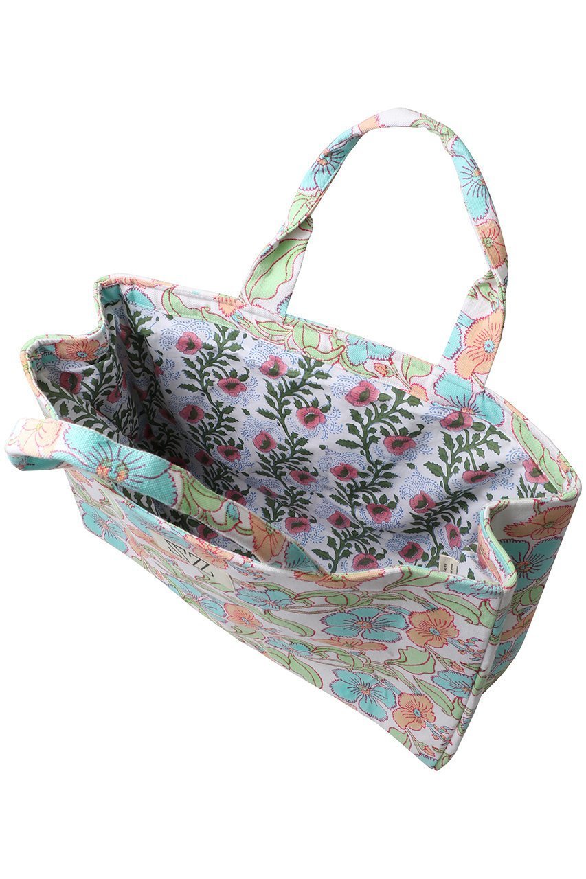 【エスゼット ブロックプリント/SZ Blockprints】のSHOPPER TOTE FLOWER POWER ショッパートートバッグ 人気、トレンドファッション・服の通販 founy(ファニー) 　ファッション　Fashion　レディースファッション　Fashion for Women　バッグ　Bags　2025年　2025　2025-2026秋冬・A/W　Autumn/Winter 2025–26 AW25–26　フラワー　Flower, Floral　プリント　Print, Printed Pattern　旅行　Travel　A/W・秋冬　Autumn/Winter　other-5|ID: prp329100004623459 ipo3291000000033193314