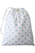 【エスゼット ブロックプリント/SZ Blockprints】のLAUNDRY BAG トラベルポーチ LARGE ブルー(HEART)|ID:prp329100004623460