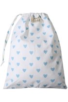 【エスゼット ブロックプリント/SZ Blockprints】のLAUNDRY BAG トラベルポーチ MEDIUM ブルー(HEART)|ID:prp329100004623461