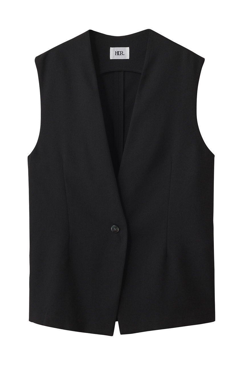 【ハー/HER.】のリネンライクジレ インテリア・キッズ・メンズ・レディースファッション・服の通販 founy(ファニー) 　ファッション　Fashion　レディースファッション　Fashion for Women　アウター　Coat / Outerwear Collection　レディースジャケット・軽アウター　Jackets　おすすめ　Recommended / Our Picks　ウォッシャブル　Machine Washable　ジャケット　Jacket, Outerwear　セットアップ　Set-Up, Coordinated Outfit　ベスト　Vest, Waistcoat　リラックス　Relax, Relaxed Fit　夏　Summer　ブラック|ID: prp329100004623464 ipo3291000000035867864