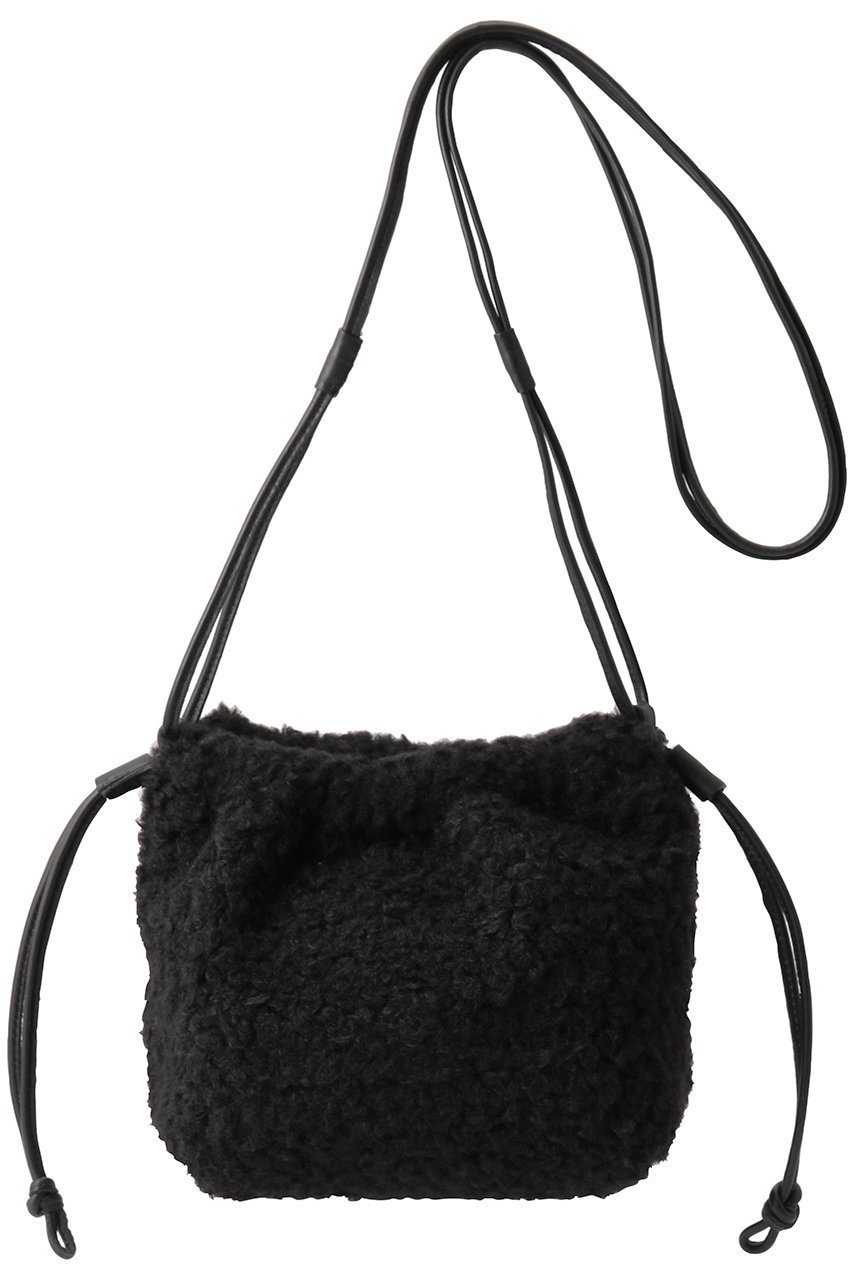 【サクラ/SACRA】のボアドローストリングバッグ インテリア・キッズ・メンズ・レディースファッション・服の通販 founy(ファニー) ファッション Fashion レディースファッション Fashion for Women バッグ Bags ラップ Wrap, Wrap Design 巾着 Drawstring Bag, Kinchaku 財布 Wallet, Purse ブラック|ID: prp329100004624090 ipo3291000000036090075